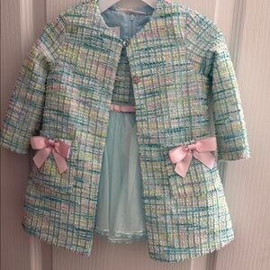 Bonnie Baby Easter Plaid Dress and Coat